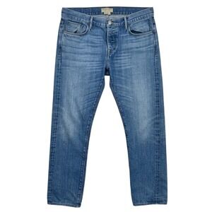 Burberry London England Mens Straight Leg Jeans Blue Medium Wash 33x32